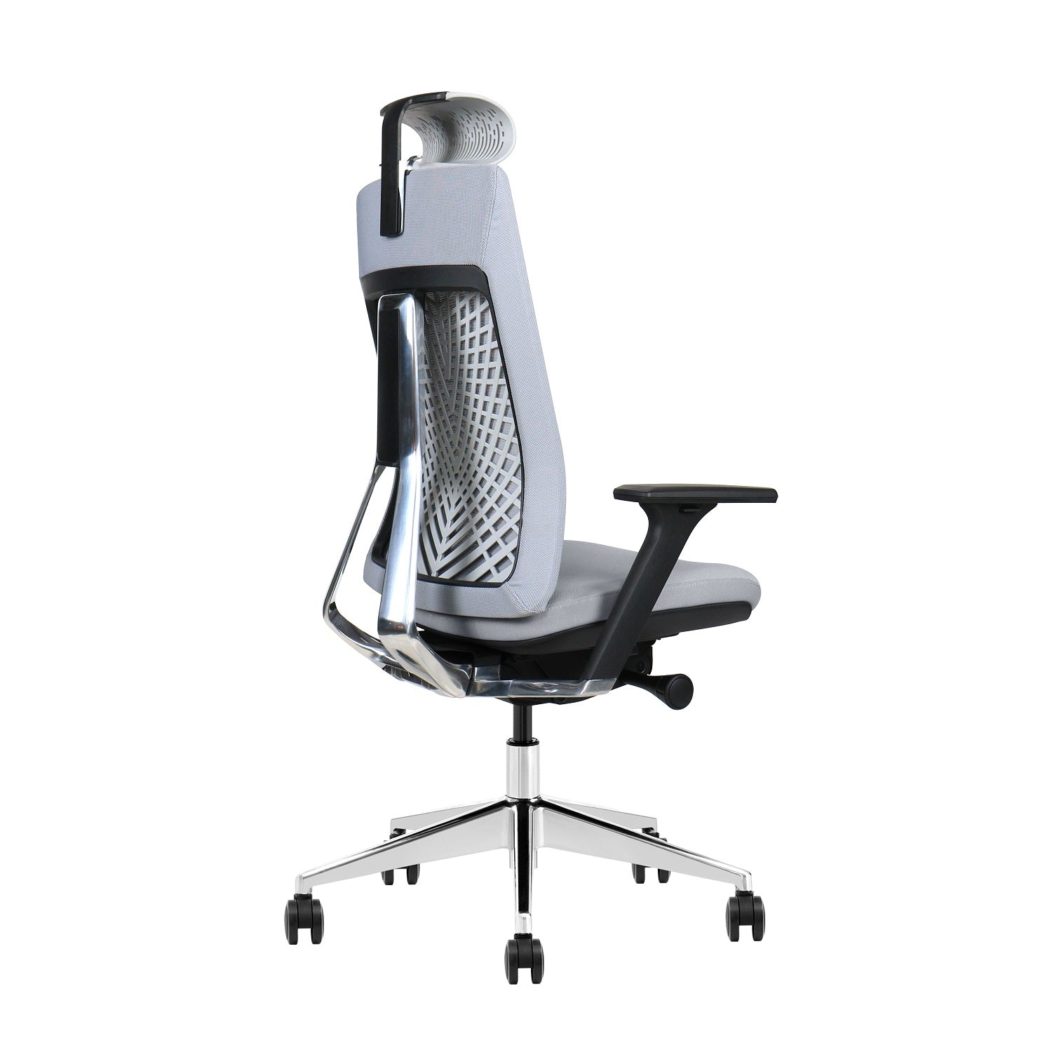 AIFO X7 high-end task chair with aluminum alloy frame in minimalist gray
