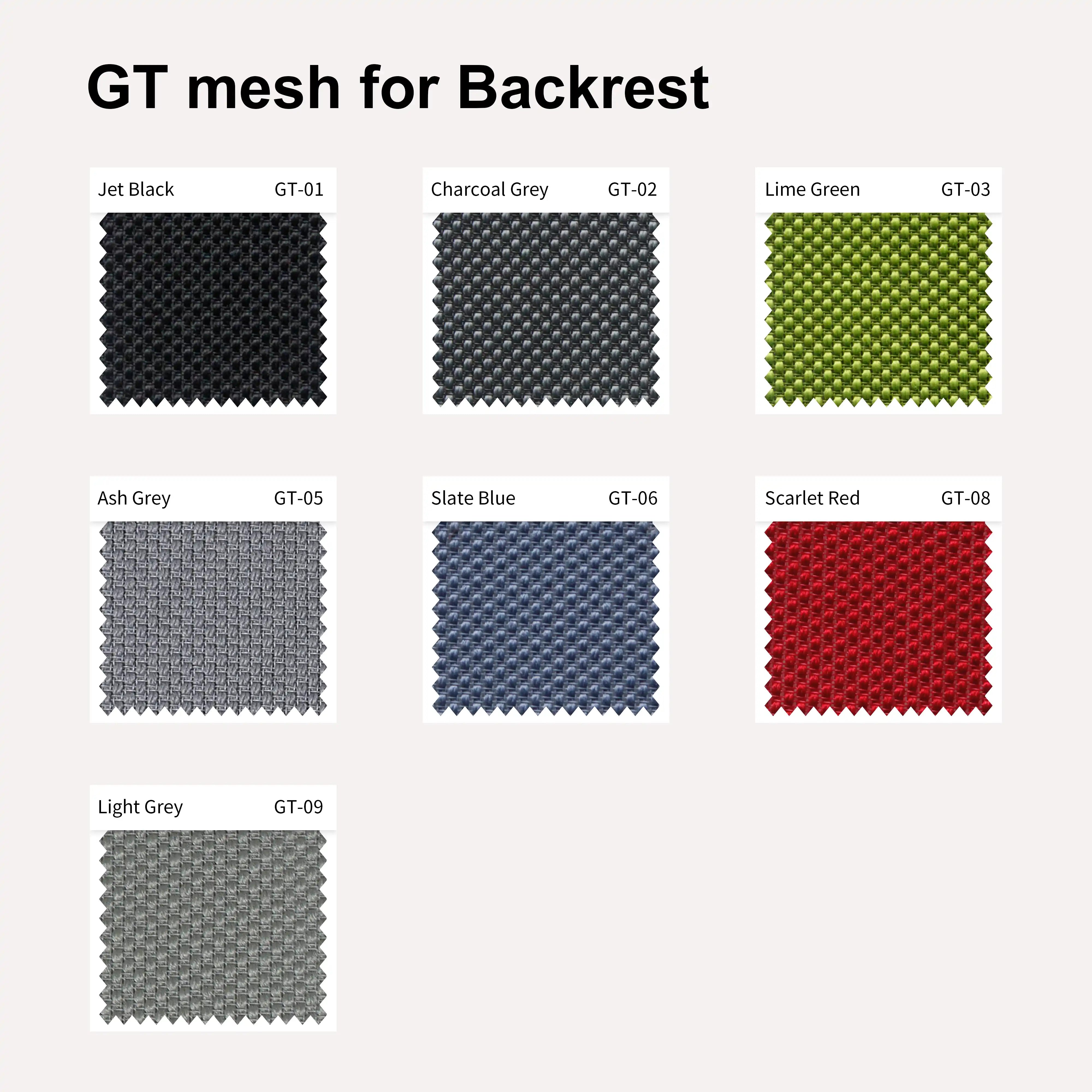 High-tensile GT series mesh fabric for durable and breathable ergonomic office chair backrests