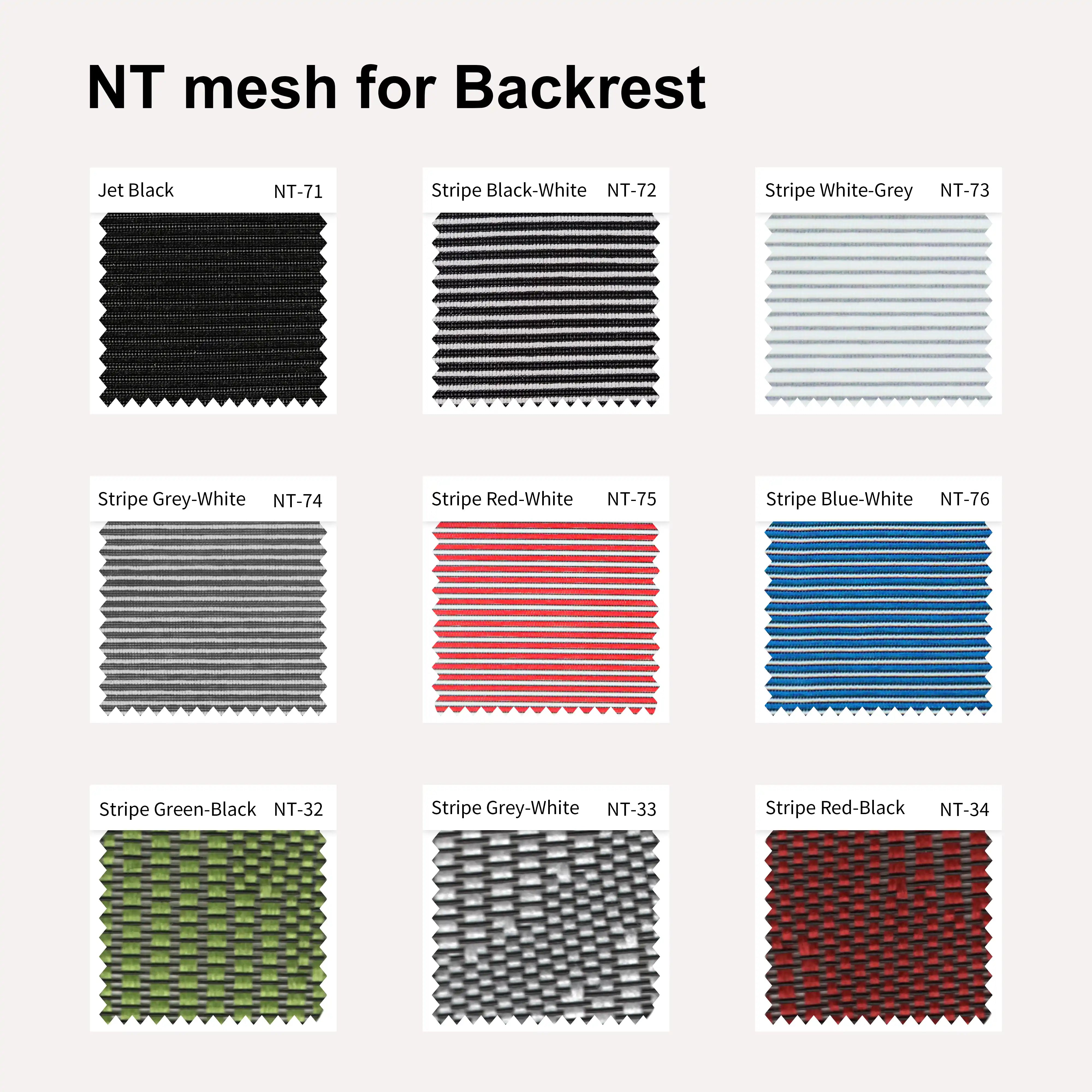 Technical NT series breathable mesh for professional workspace seating and dynamic support