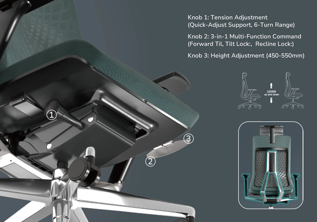 AIFO X7 high-end ergonomic chair with German BOCK multi-functional chassis